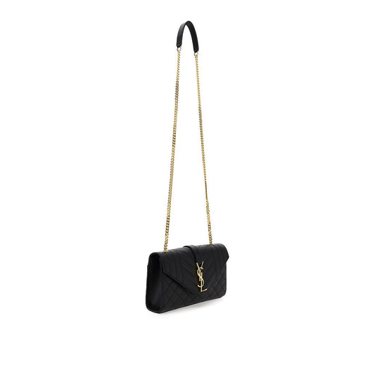 Saint Laurent Black Calf Leather Bos Taurus Shoulder Bag