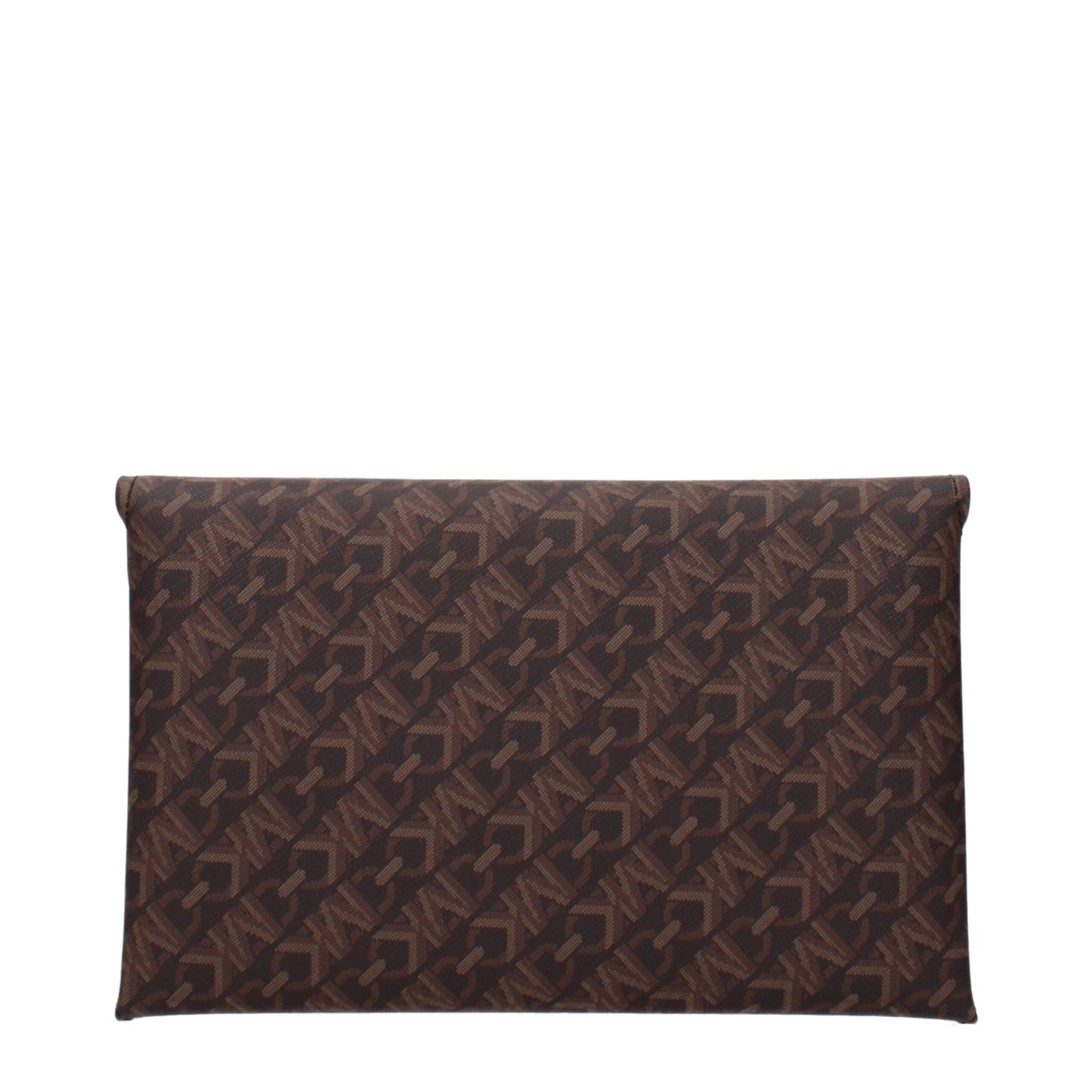 Michael Kors Brown Fabric Clutch Bag
