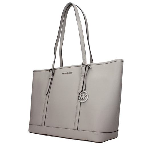 Michael Kors Gray Leather Shoulder Bags