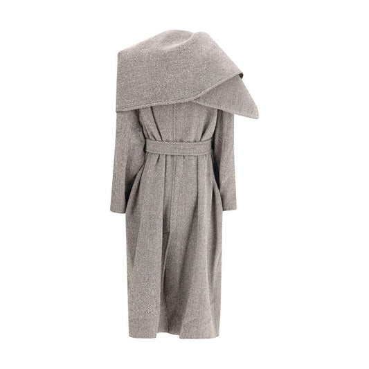 Ferragamo Brown Fleece Wool Coat