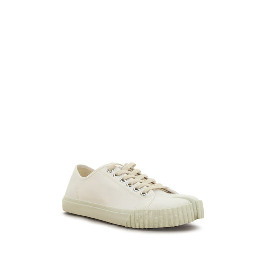 Margiela White Cotton Low Top Sneakers