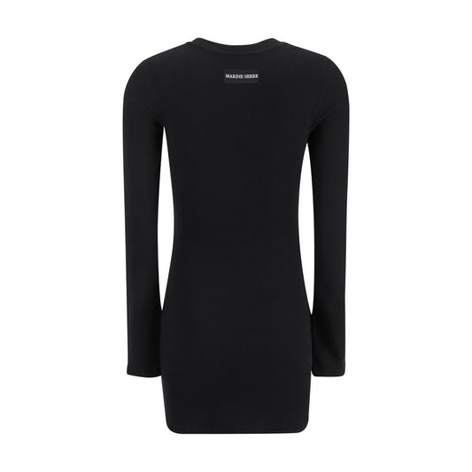 Marine Serre Black Cotton Casual Dress