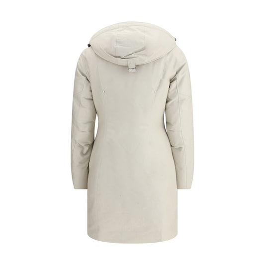 Moose Knuckles White Cotton Parka