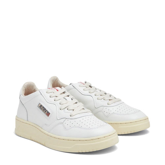 Autry White Leather Low Top Sneakers