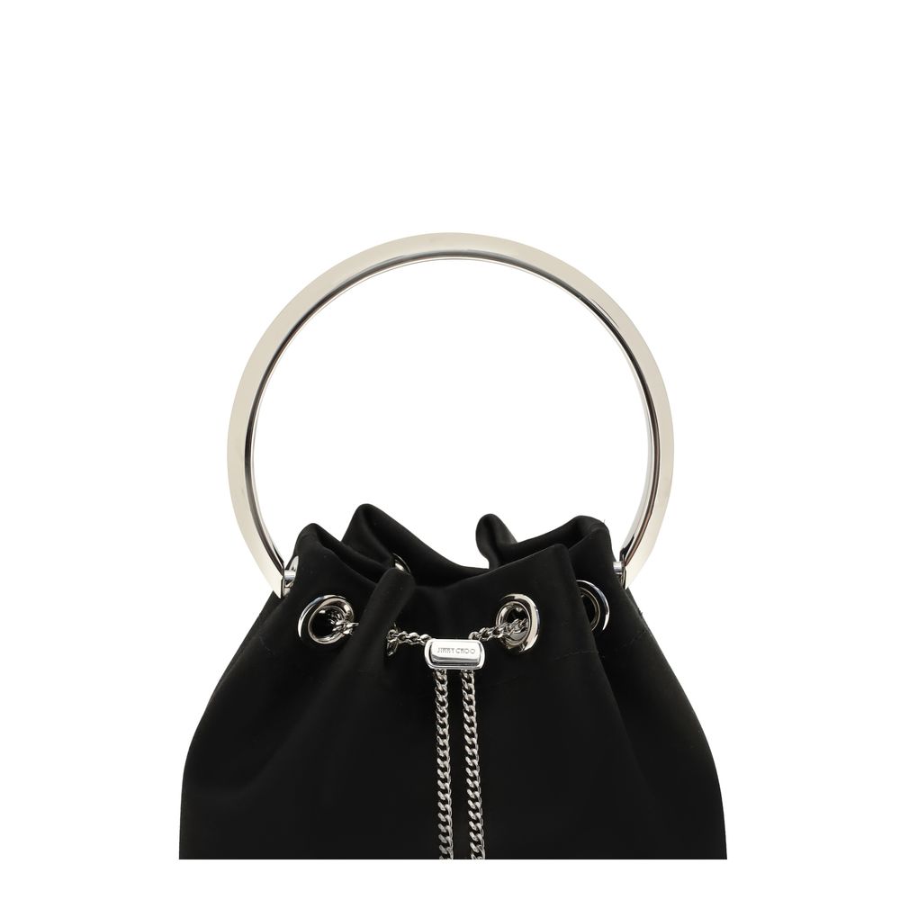 Jimmy Choo Black Silk Backet Bag