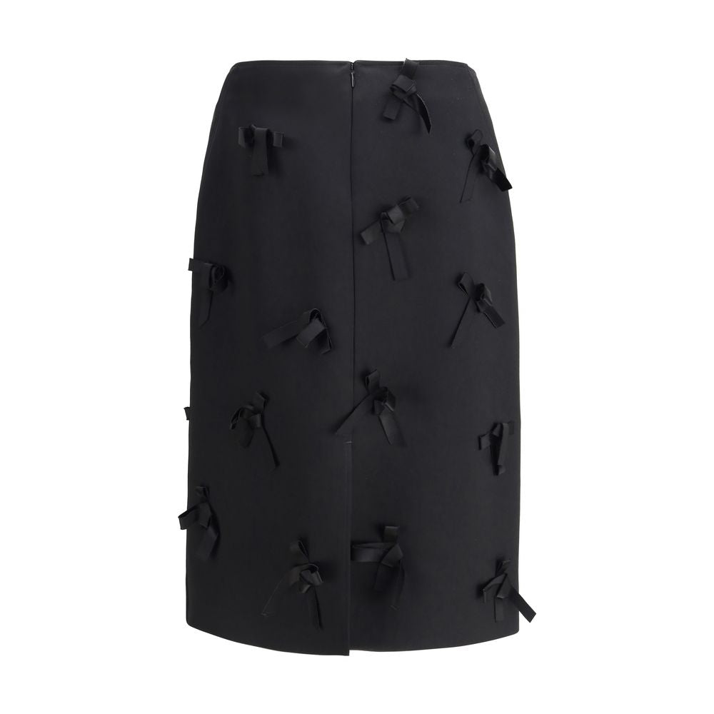 Jil Sander Black Acetate Midi Skirt