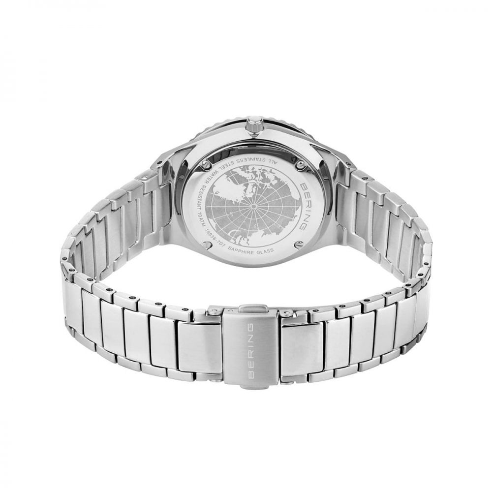 BERING Gray Stainless Steel Dress Watch