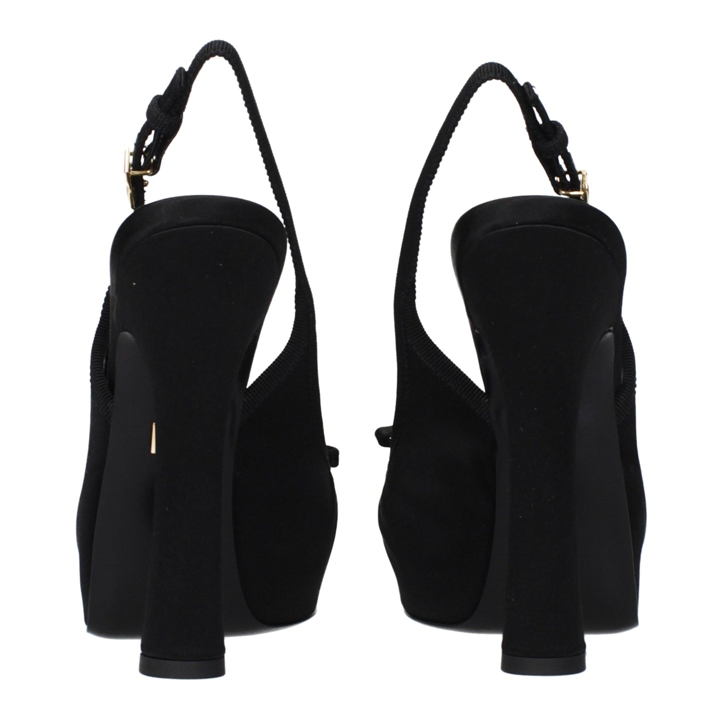 Dolce & Gabbana Black Satin High Heel Pumps