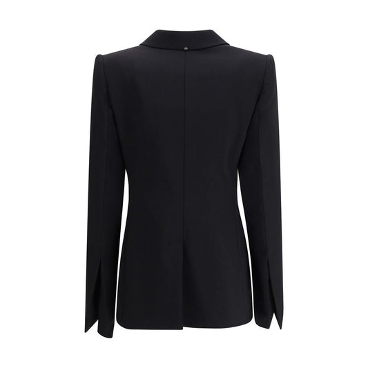 Max Mara Black Fleece Wool Coat