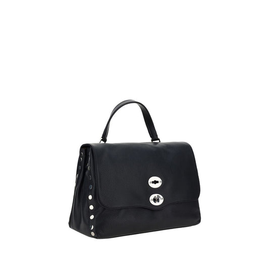 Zanellato Black Calf Leather Bos Taurus Shoulder Bag