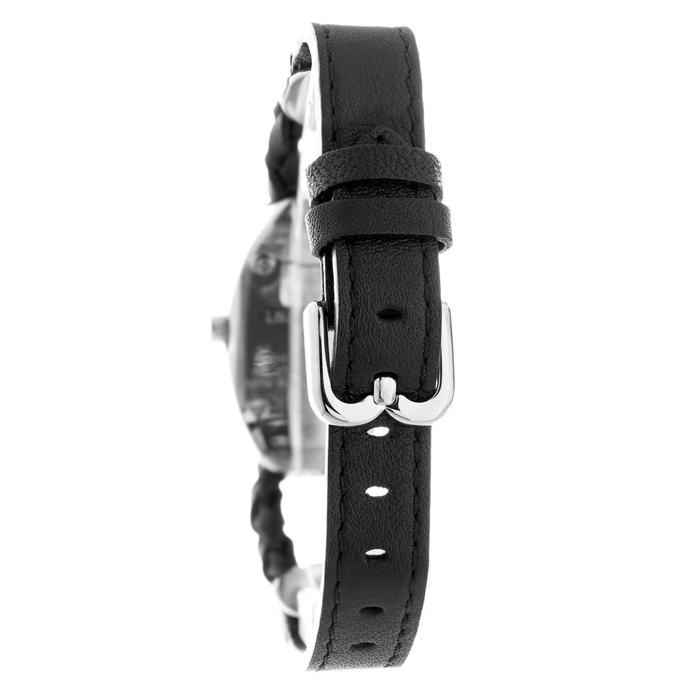 Laura Biagiotti Black Leather Dress Watch