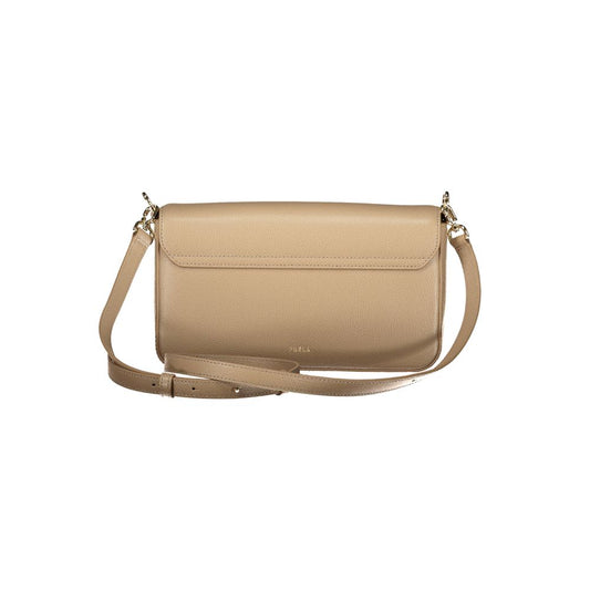 Furla Beige Leather Women's Shoulder Bag