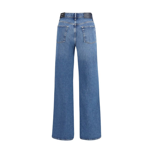 Jeans svasati in cotone blu 7FOR