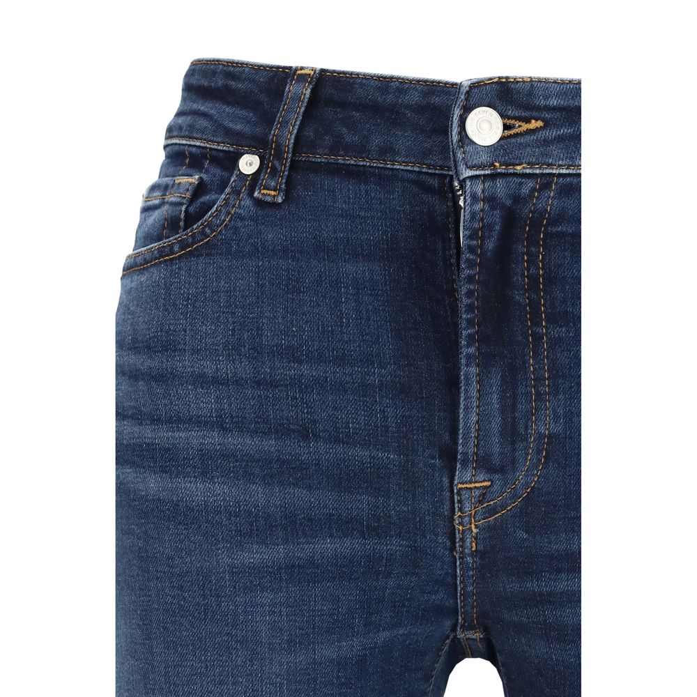 Jeans bootcut in cotone blu 7FOR