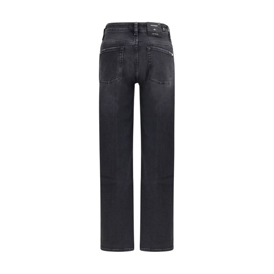 Jeans dritti in cotone nero 7FOR