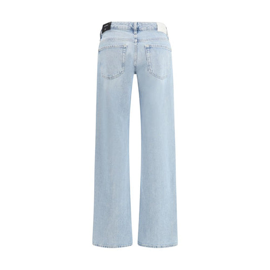 Jeans dritti in cotone blu 7FOR