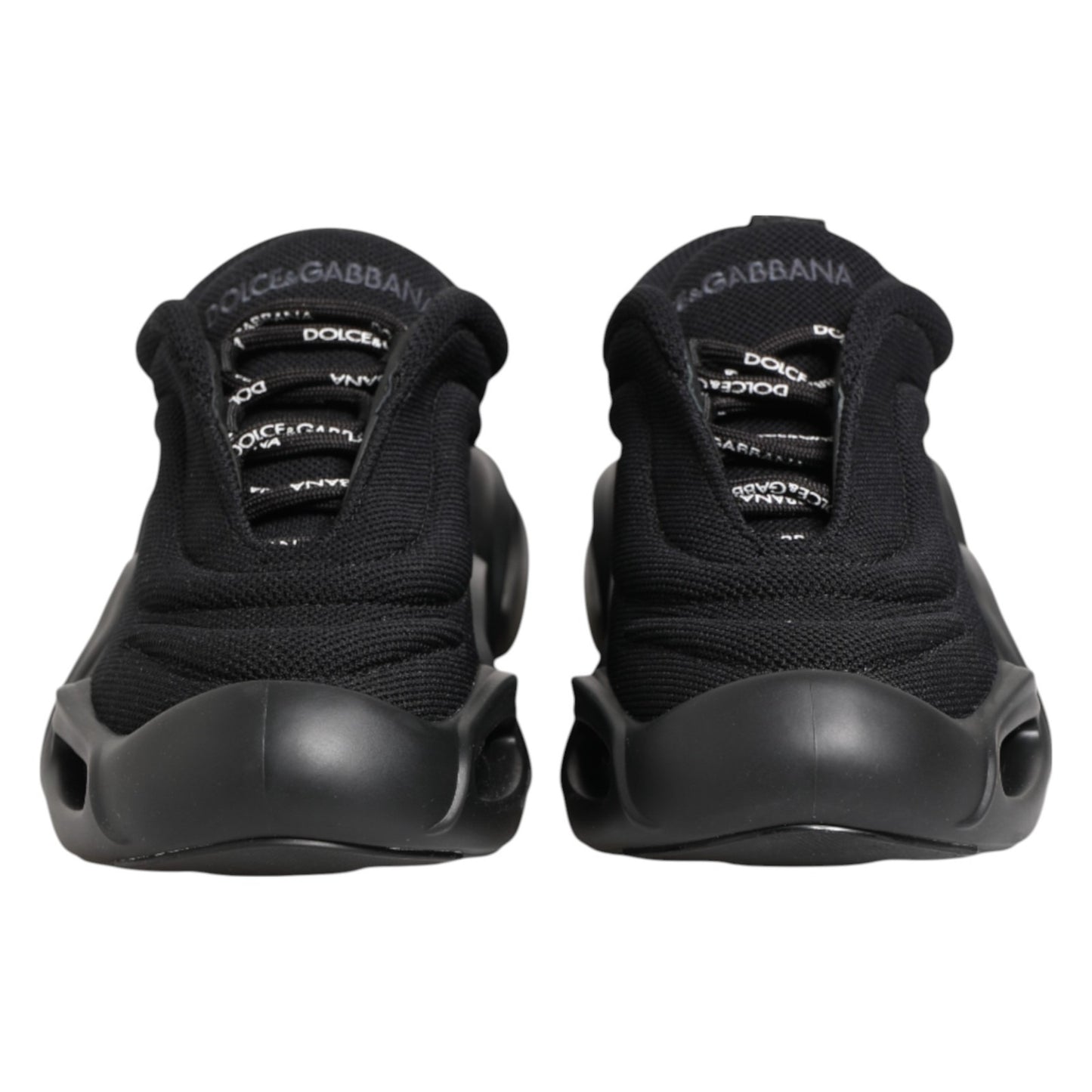 Dolce & Gabbana Sneakers nere basse con motivo a onde