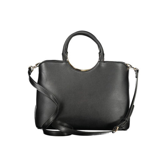 Mario Valentino Black Polyurethane Women Handbag