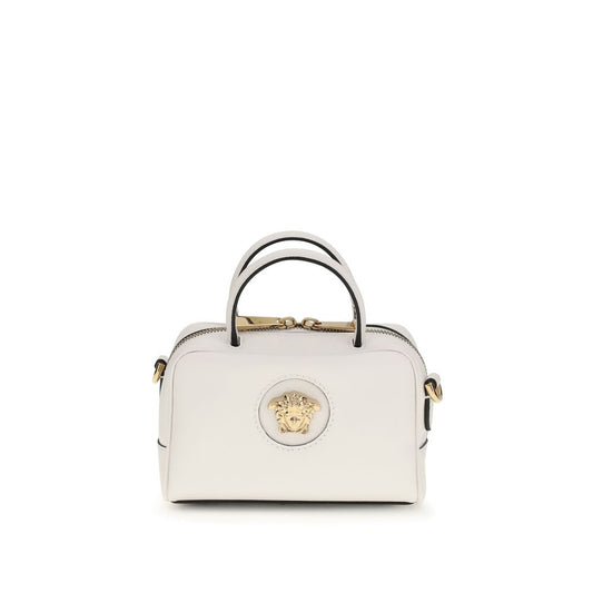 Versace White Calf Leather Bos Taurus Handbag
