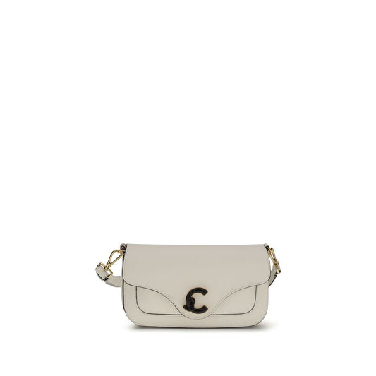 Coccinelle White Calf Leather Bos Taurus Shoulder Bag