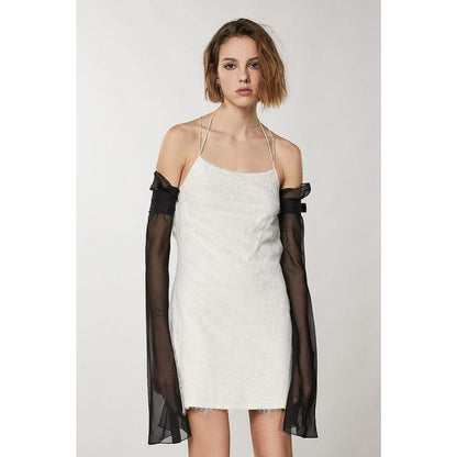 Patrizia Pepe Silver Nylon Cocktail Dress