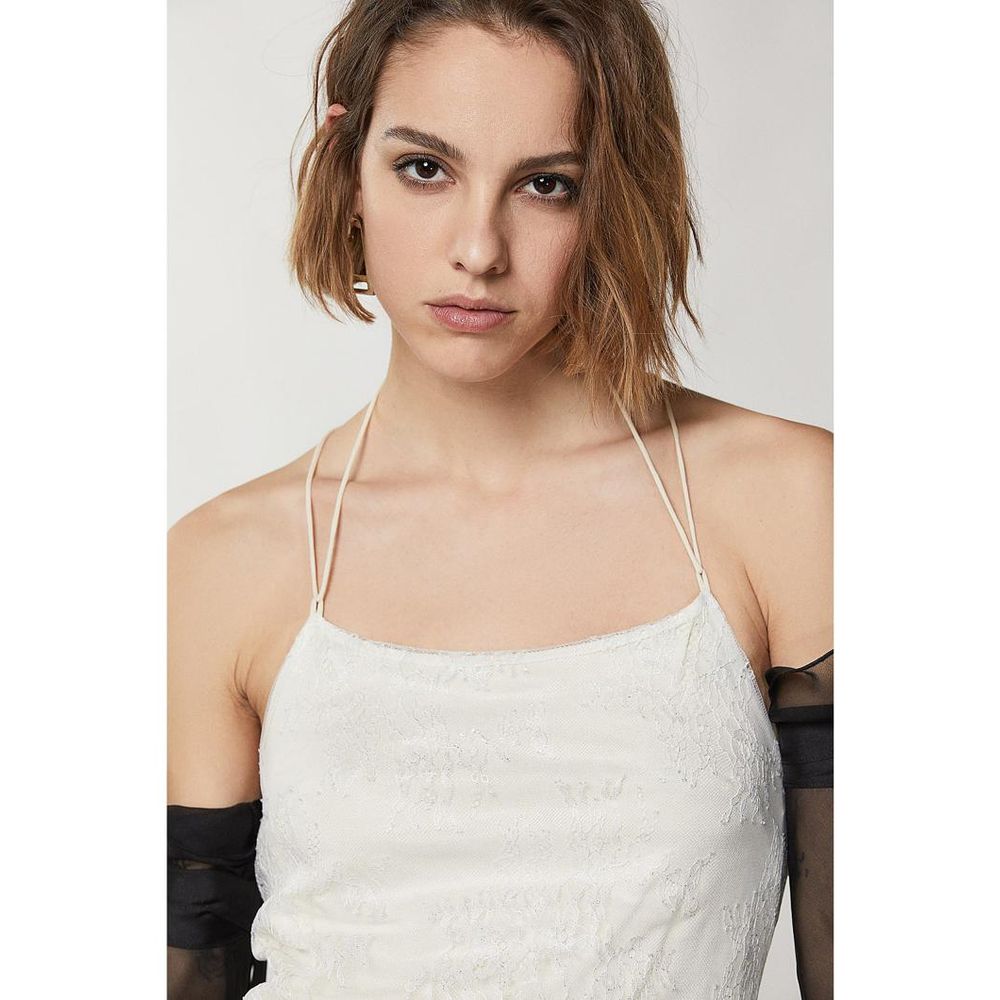 Patrizia Pepe Silver Nylon Cocktail Dress