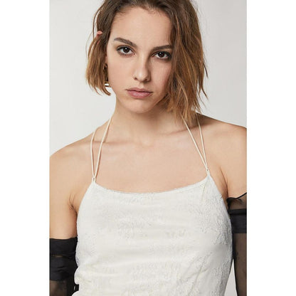 Patrizia Pepe Silver Nylon Cocktail Dress