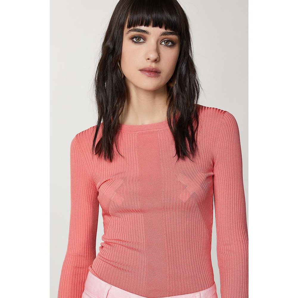 Patrizia Pepe Pink Viscose Jeans Denim