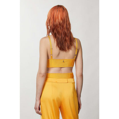 Patrizia Pepe Orange Viscose Tank Tops