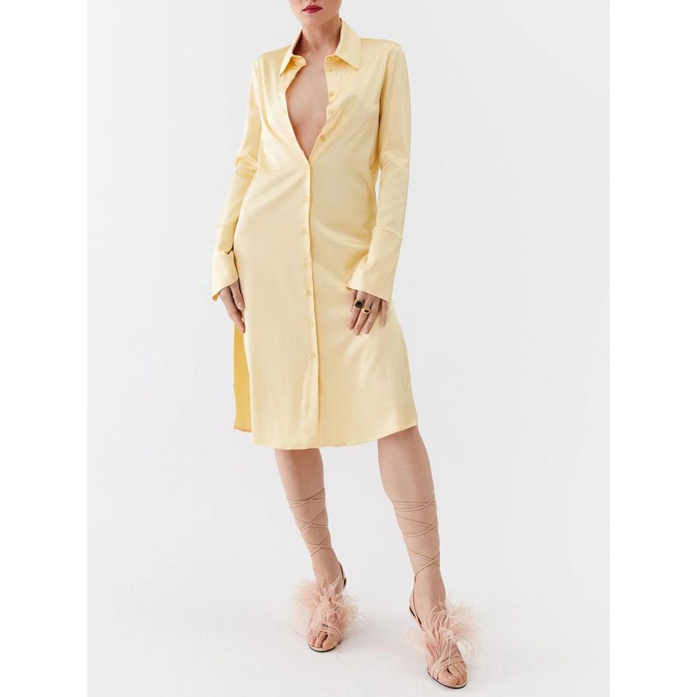 Patrizia Pepe Yellow Viscose Blouse