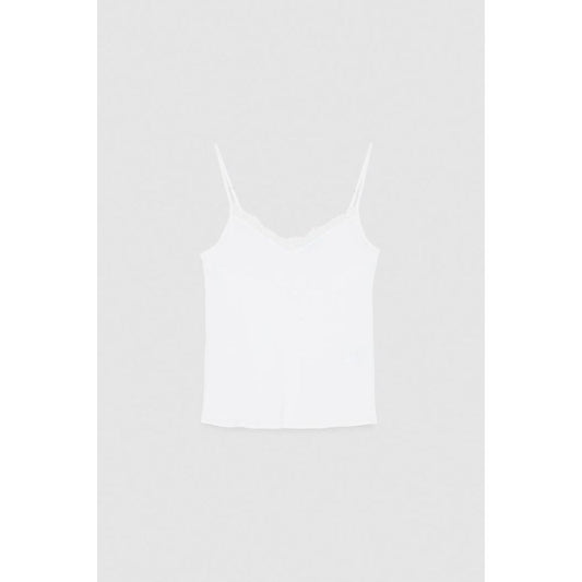 Patrizia Pepe White Viscose Tank Tops