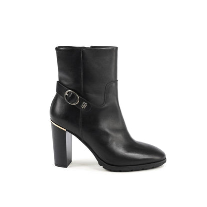Tommy Hilfiger Black Leather Ankle Boots