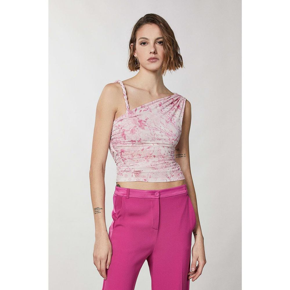 Patrizia Pepe Pink Polyester Tank Tops