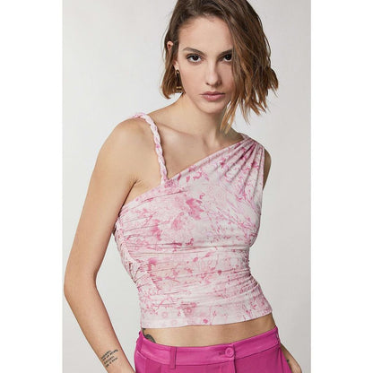 Patrizia Pepe Pink Polyester Tank Tops