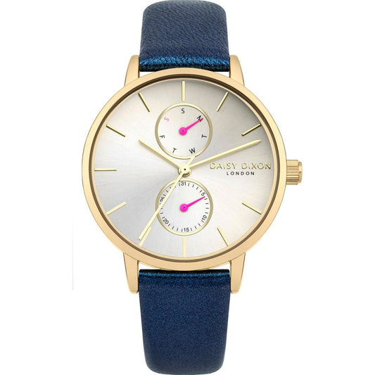 DAISY DIXON Blue Leather Dress Watch