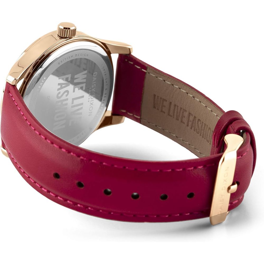 DAISY DIXON Red Leather Dress Watch