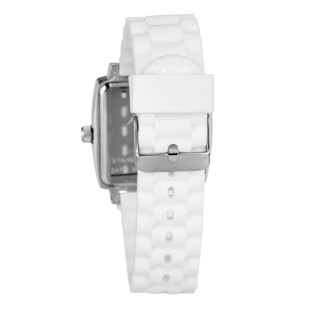 JUSTINA White Rubber Bracelet Watch
