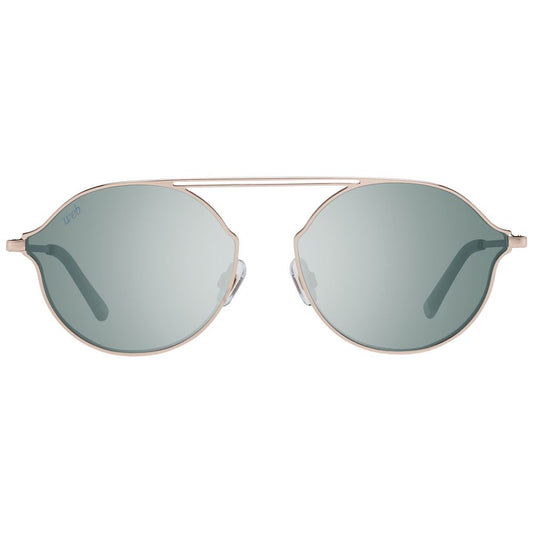 WEB EYEWEAR Rose Gold Metal Sunglasses