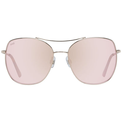 WEB EYEWEAR Rose Gold Metal Sunglasses