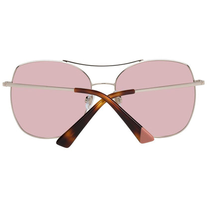 WEB EYEWEAR Rose Gold Metal Sunglasses