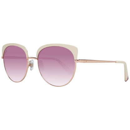 WEB EYEWEAR Rose Gold Metal Sunglasses