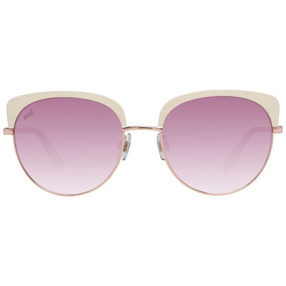 WEB EYEWEAR Rose Gold Metal Sunglasses