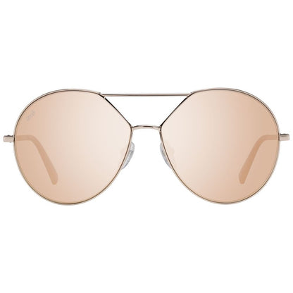 WEB EYEWEAR Rose Gold Metal Sunglasses