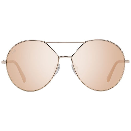 WEB EYEWEAR Rose Gold Metal Sunglasses
