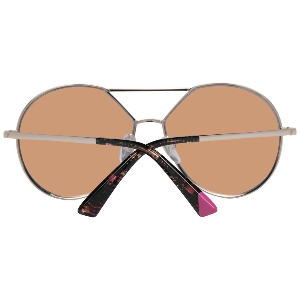 WEB EYEWEAR Rose Gold Metal Sunglasses