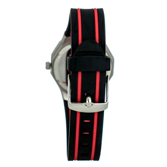 JUSTINA Black Rubber Sport Watch
