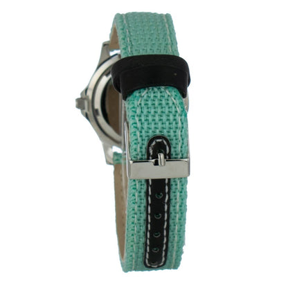 JUSTINA Bicolor Leather Dress Watch