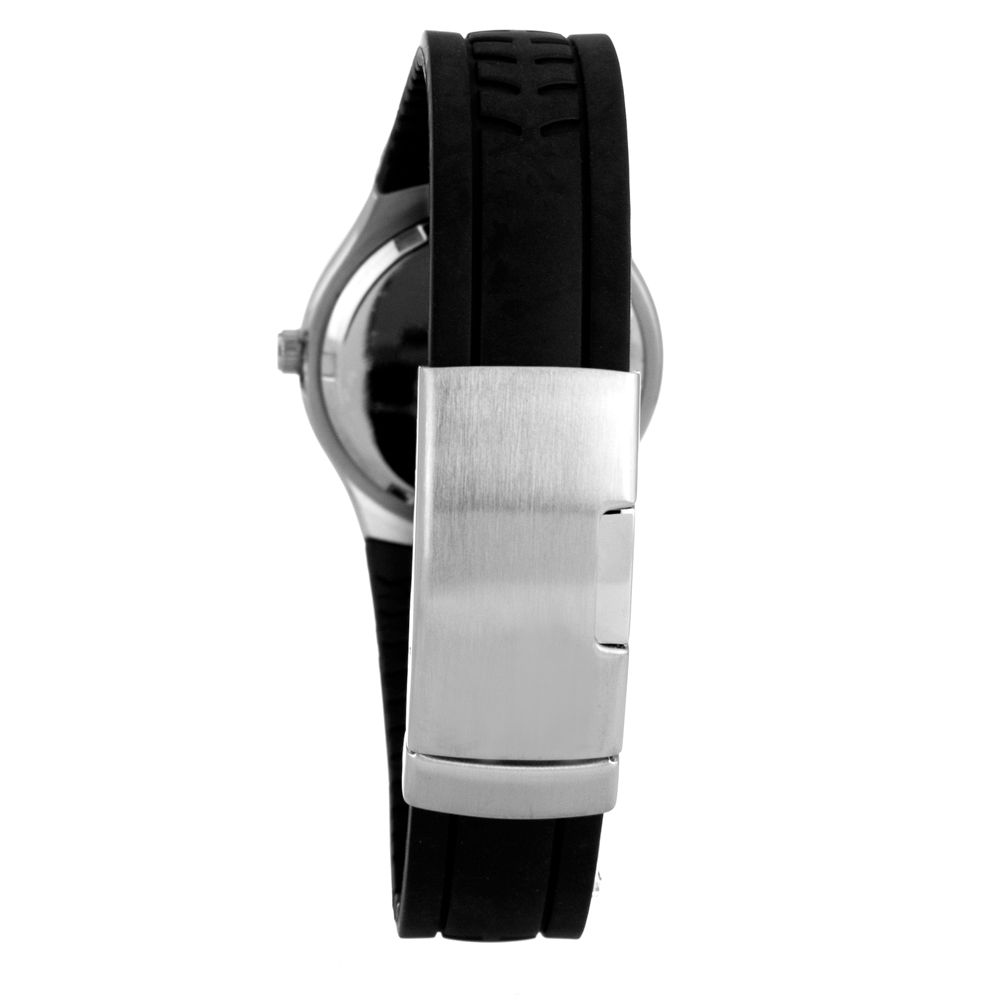 JUSTINA Black Rubber Sport Watch