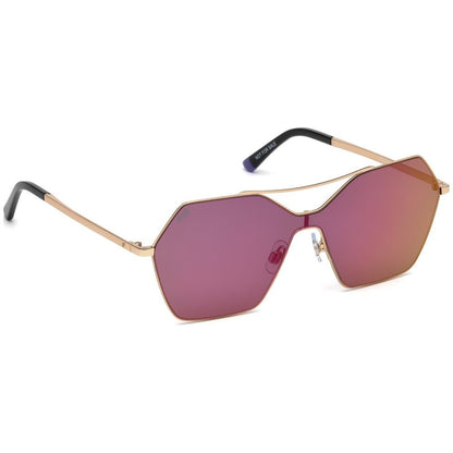 WEB EYEWEAR Rose Gold Metal Sunglasses