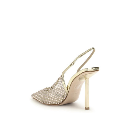 LE SILLA Silver Nylon Platform Pumps